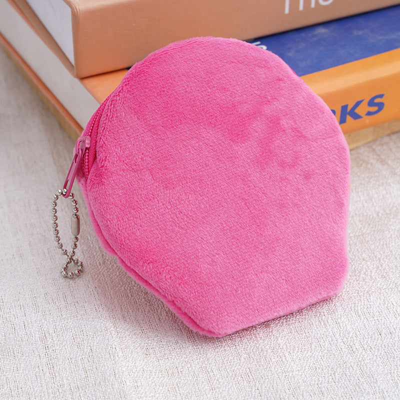 Wholesale Plush Scallop Children's Coin Purse Keychain